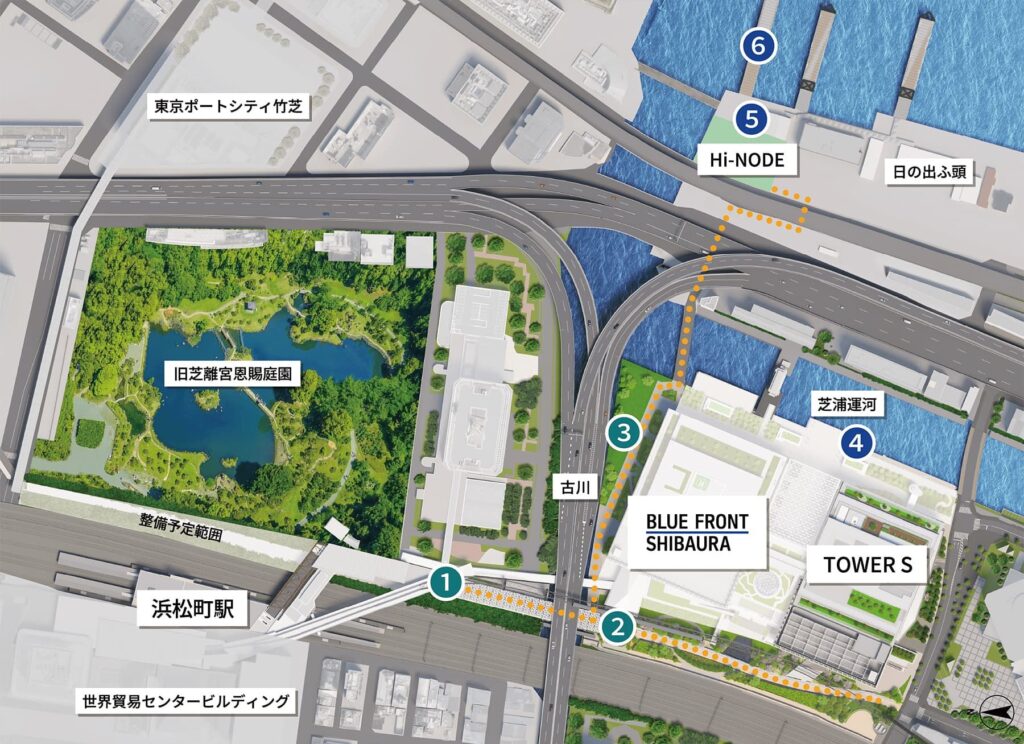 BLUE FRONT SHIBAURA 建設予定地周辺地図